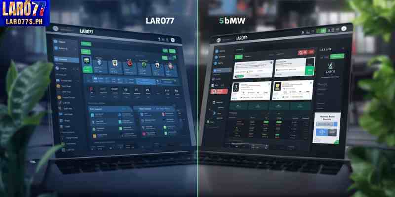Bookmaker LARO77 vs 5bmw platform interface comparison